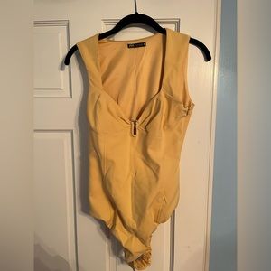 Yellow Zara medium bodysuit